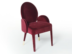 SOFIA - Velvet chair with armrests - Chair by Paolo Castelli