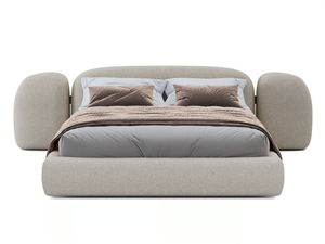 VAO - Fabric double bed - Bed frame by Paolo Castelli