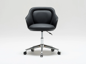 ANKARA - Leather office armchair with armrests and 5-Spoke base - Armchair by Papell Design
