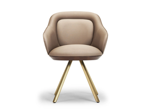 ANKARA - Trestle-based fabric armchair with armrests - Armchair by Papell Design