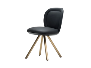 ANKARA - Trestle-based leather chair - Chair by Papell Design