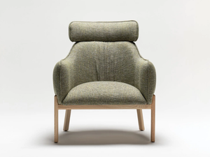 ARVIL - Fabric armchair with headrest and armrests - Armchair by Papell Design
