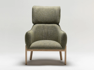 ARVIL - Fabric armchair with headrest high-back - Armchair by Papell Design