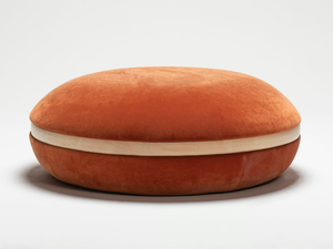ARVIL - Round fabric pouf - Pouf by Papell Design
