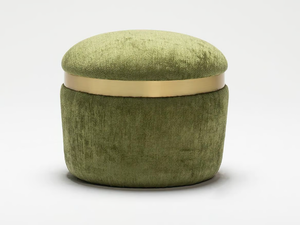 ARVIL - Round fabric pouf - Pouf by Papell Design