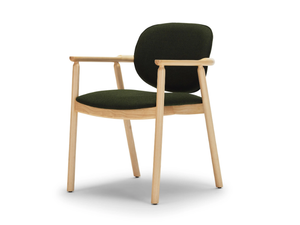 CLARA - Fabric and ash chair with armrests - Chair by Papell Design
