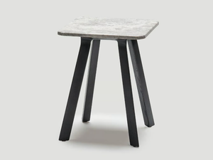 EATON - Square ash coffee table with marble top - Coffee table by Papell Design