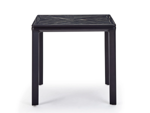 EATON - Square ash dining table with marble top - Table by Papell Design