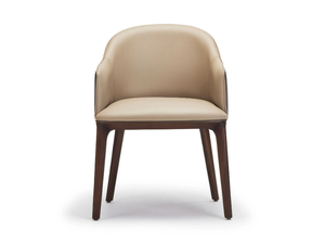 JOY - Leather chair with armrests - Chair by Papell Design