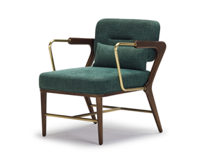 LUNA - Fabric easy chair with armrests - Armchair by Papell Design