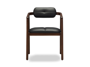 NOVA - Leather and ash chair with armrests - Chair by Papell Design