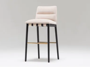 URIAH - Fabric and ash barstool with back - Stool by Papell Design