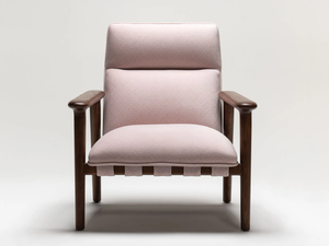 URIAH - Fabric easy chair with armrests - Armchair by Papell Design