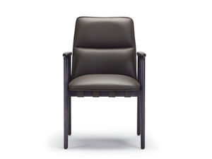 URIAH - Leather chair with armrests - Chair by Papell Design