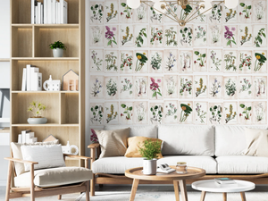 FLEURS SAUVAGES - Panoramic wallpaper - Wallpaper by PaperMint