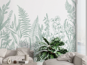 GARDEN LINE - Panoramic wallpaper - Wallpaper by PaperMint
