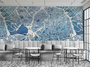 PLAN DE PARIS - Panoramic wallpaper - Wallpaper by PaperMint