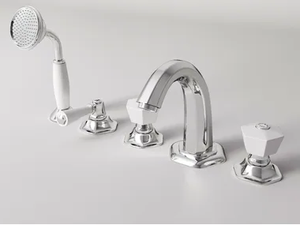 BIANCA - 5 hole Recessed bathtub set with individual rosettes - Bathtub by Park Avenue