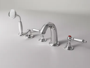 CARUSO - Deck mounted 5 hole bathtub tap with individual rosettes - Tap by Park Avenue