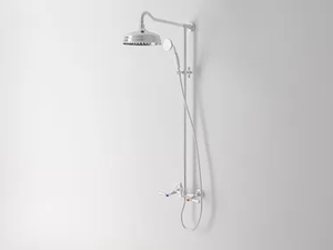 CARUSO - Wall-mounted shower panel with hand shower with overhead shower - Shower panel by Park Avenue