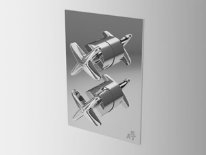 CROSS - 2 hole Recessed shower mixer with plate - Shower by Park Avenue