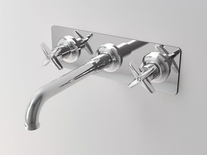 CROSS - 3 hole wall-mounted washbasin tap - Tap by Park Avenue