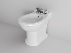 CROWN - Floor mounted ceramic bidet with overflow - Toilet seat by Park Avenue