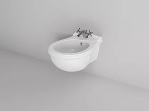 CROWN - Wall-hung ceramic bidet with overflow - Toilet seat by Park Avenue