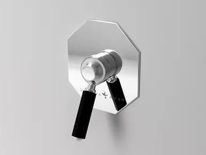 DARK BLACK - Recessed single handle shower mixer with plate - Shower by Park Avenue