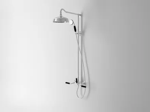 DARK BLACK - Wall-mounted shower panel with overhead shower - Shower panel by Park Avenue