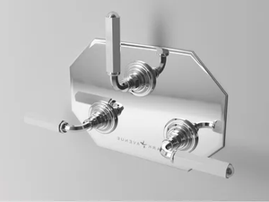 DARK WHITE - 3 hole Recessed shower tap with diverter - Shower by Park Avenue