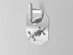 DARK WHITE - Recessed shower mixer with plate - Shower by Park Avenue