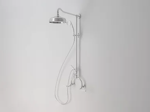 DARK WHITE - Wall-mounted shower panel with overhead shower - Shower panel by Park Avenue