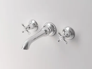 HOPKINS - 3 hole wall-mounted washbasin tap with pop up waste - Tap by Park Avenue
