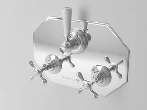 JAMES - 3 hole Recessed shower tap with plate - Shower by Park Avenue