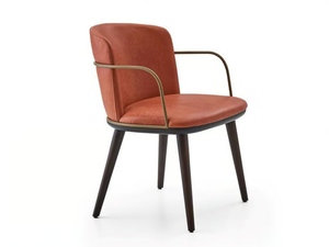 ARVEN - Leather chair with armrests - Chair by PARLA