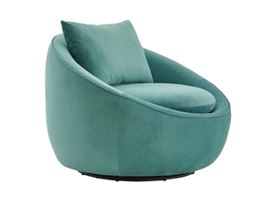BLOOM CLUB - Swivel leather armchair - Armchair by PARLA