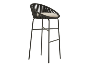 BLOOM E - Painted metal stool with integrated cushion - Accessories by PARLA