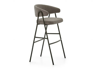 CHIA - Upholstered fabric barstool with armrests - Stool by PARLA