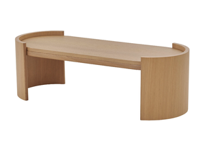 HUG V - Oval ash coffee table - Coffee table by PARLA