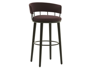 MERU L - Wooden stool with integrated cushion - Accessories by PARLA