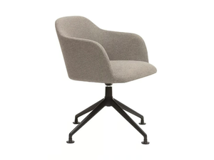 MOD S - Swivel with 4-spoke base fabric chair with armrests - Chair by PARLA