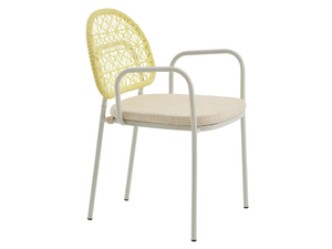 MORWI A - Powder coated aluminium chair with armrests - Chair by PARLA