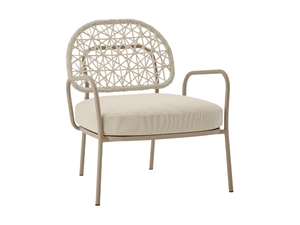 MORWI - Powder coated steel easy chair with armrests - Armchair by PARLA