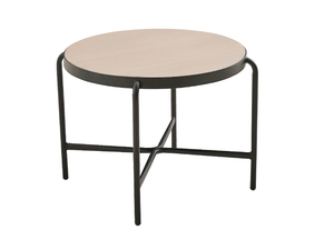 PALM V - Painted metal coffee table with veneer top - Side table by PARLA