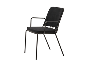 PALM XA - Upholstered painted metal chair with armrests - Chair by PARLA