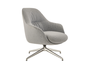REMUS S - With 4-spoke base swivel fabric easy chair - Armchair by PARLA
