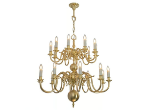 AMSTERDAM 20 ARMED CHANDELIER - Brass chandelier - Ceiling lamp by Patinas Lighting