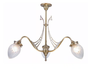 GENOA 3 - Handmade brass chandelier - Ceiling lamp by Patinas Lighting