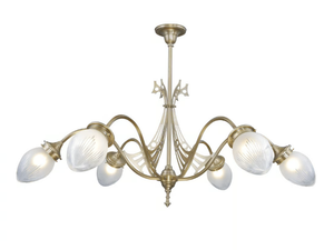 GENOA 6 - Handmade brass chandelier - Ceiling lamp by Patinas Lighting